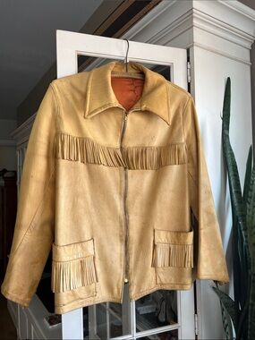 Vintage 1940’s Women’s Fringe Buckskin Leather Jacket